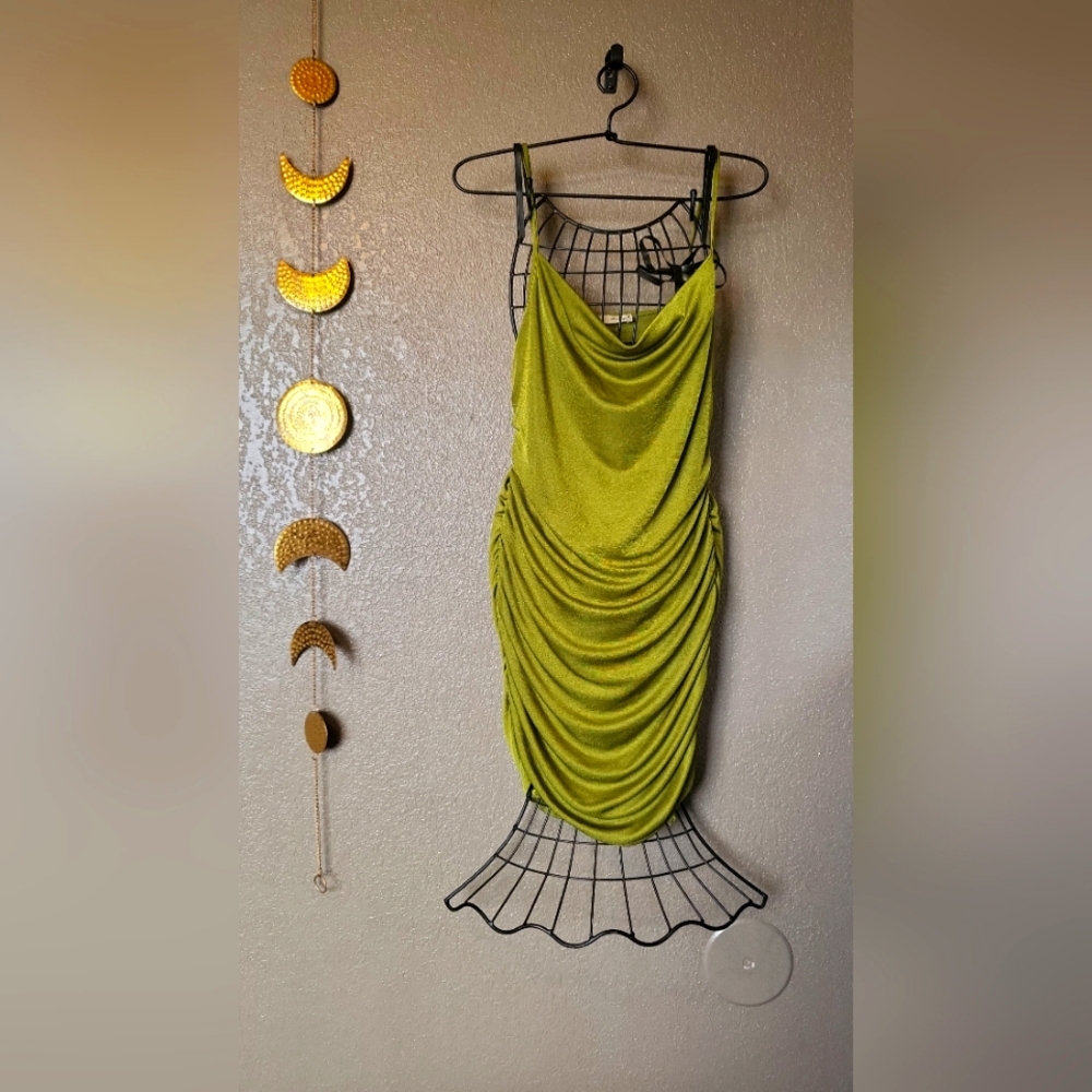 XL Lime Green Rouched Dress